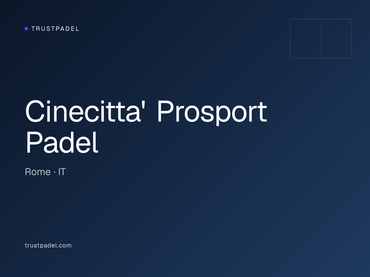 Cinecitta' Prosport Padel padel club