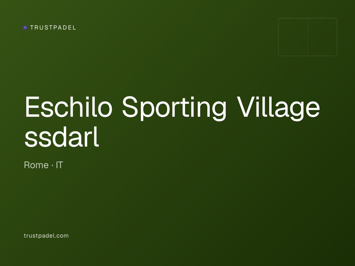 Eschilo Sporting Village ssdarl padel club