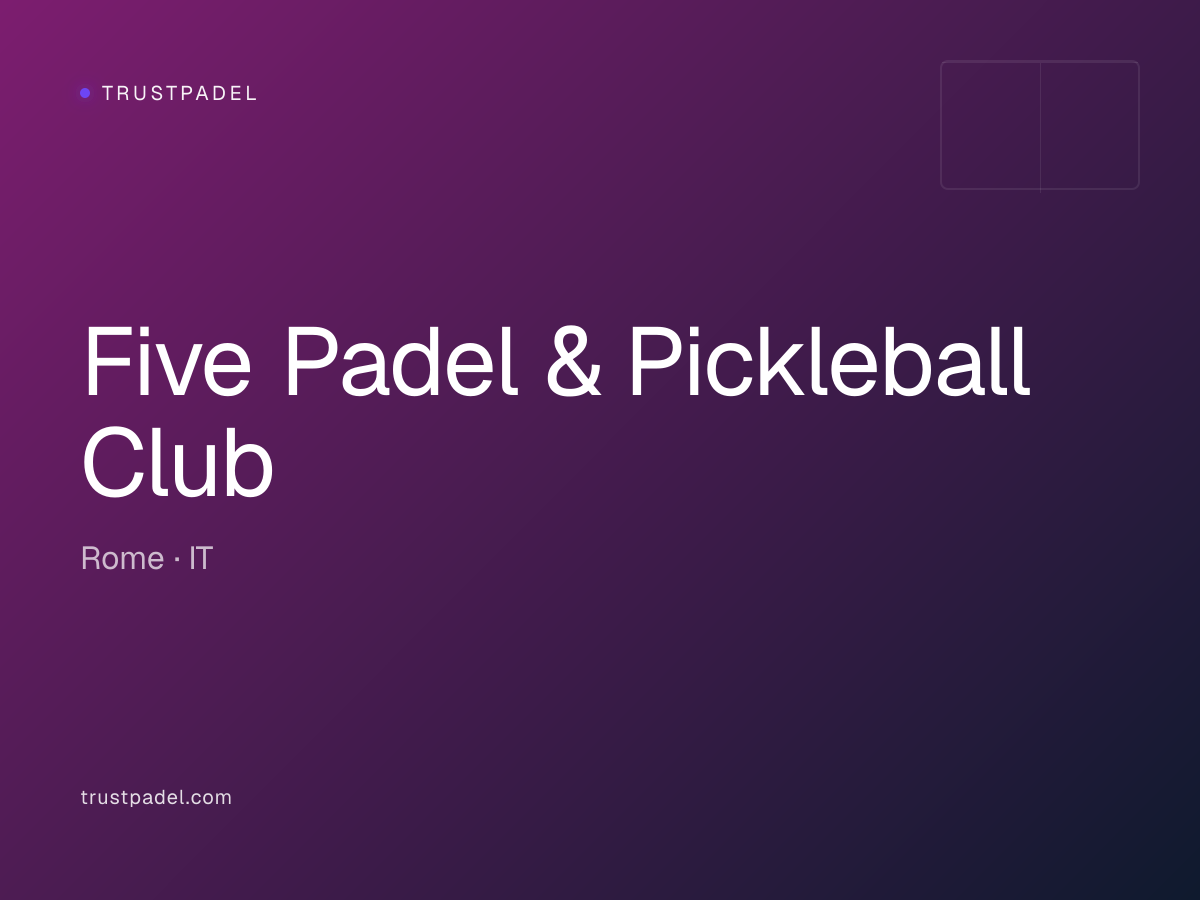 Five Padel & Pickleball Club padel club