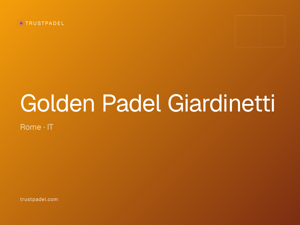 Golden Padel Giardinetti padel club