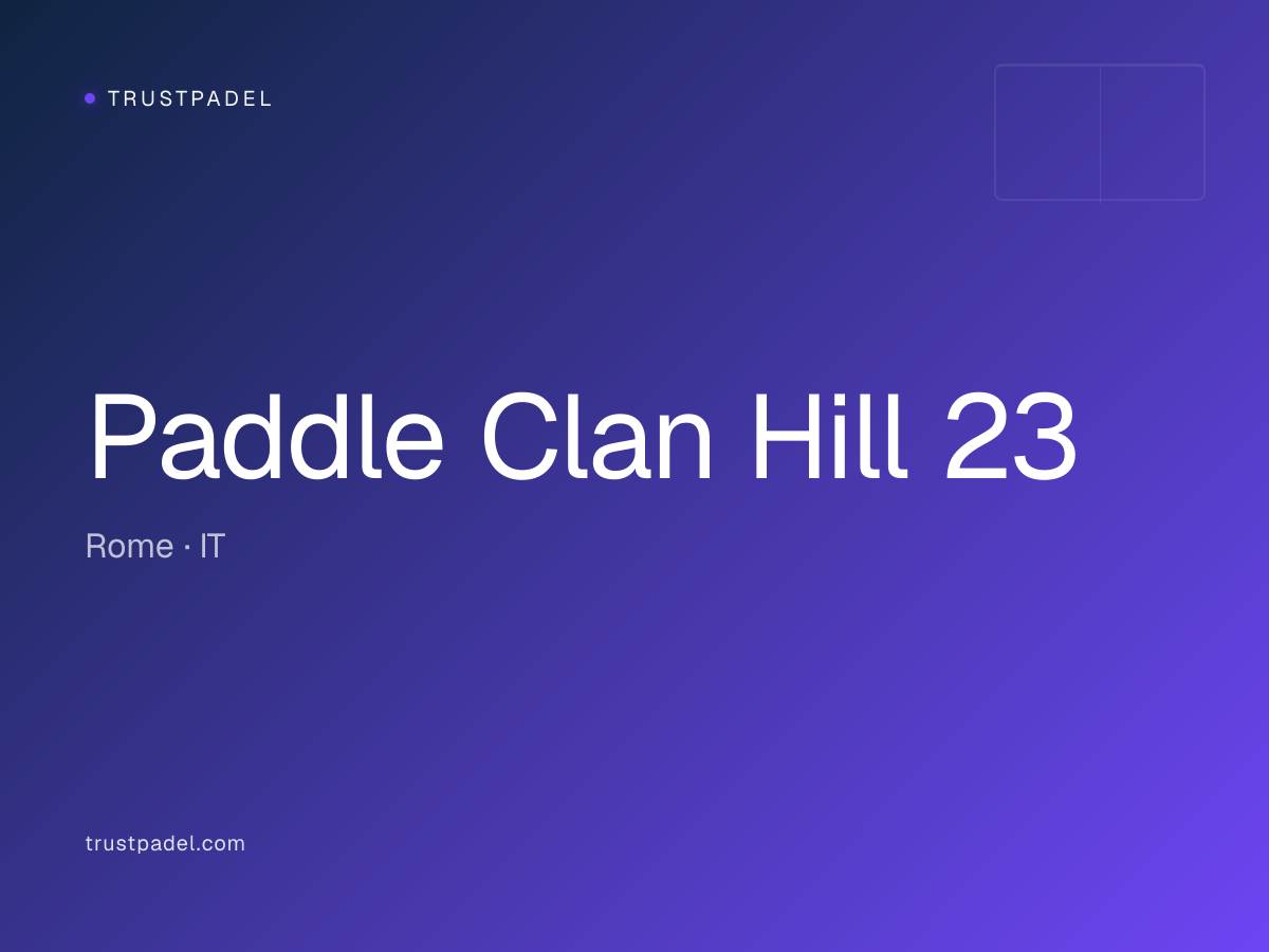 Paddle Clan Hill 23 padel club