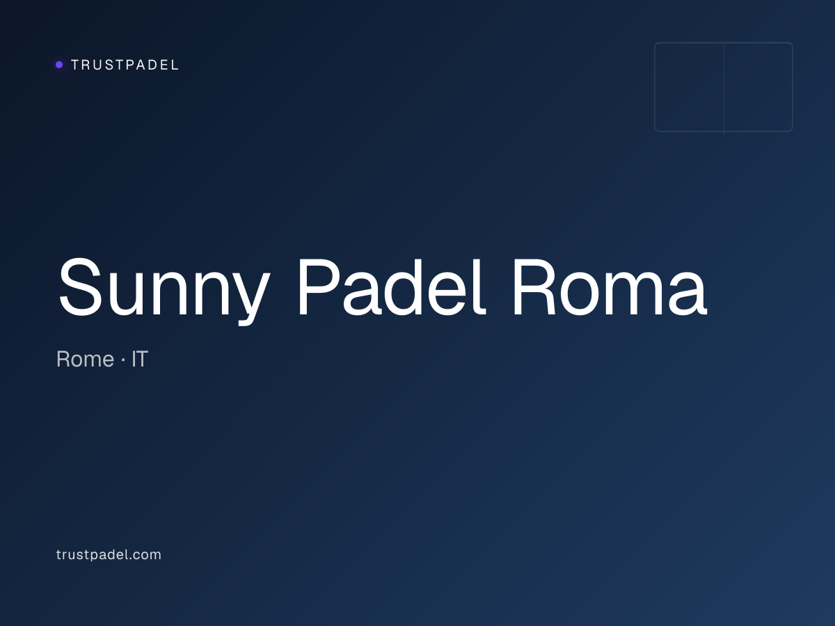 Sunny Padel Roma padel club