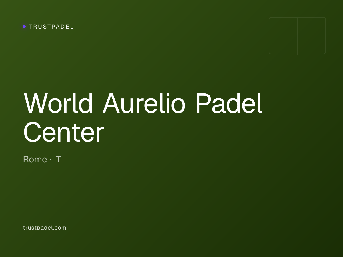 World Aurelio Padel Center padel club