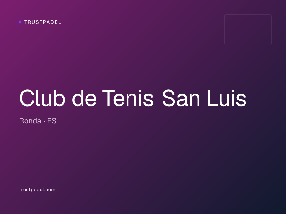 Club de Tenis San Luis padel club