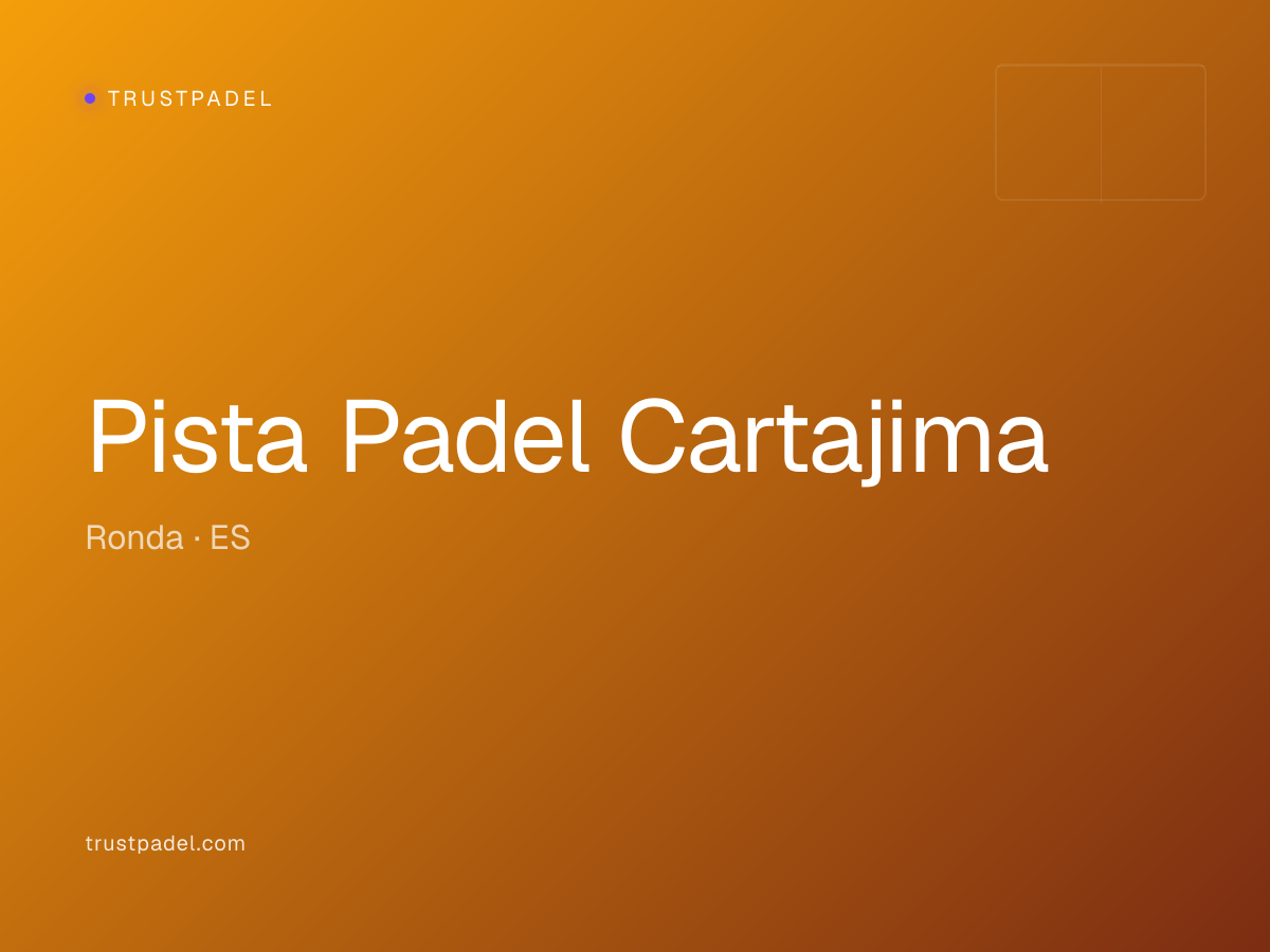 Pista Padel Cartajima padel club