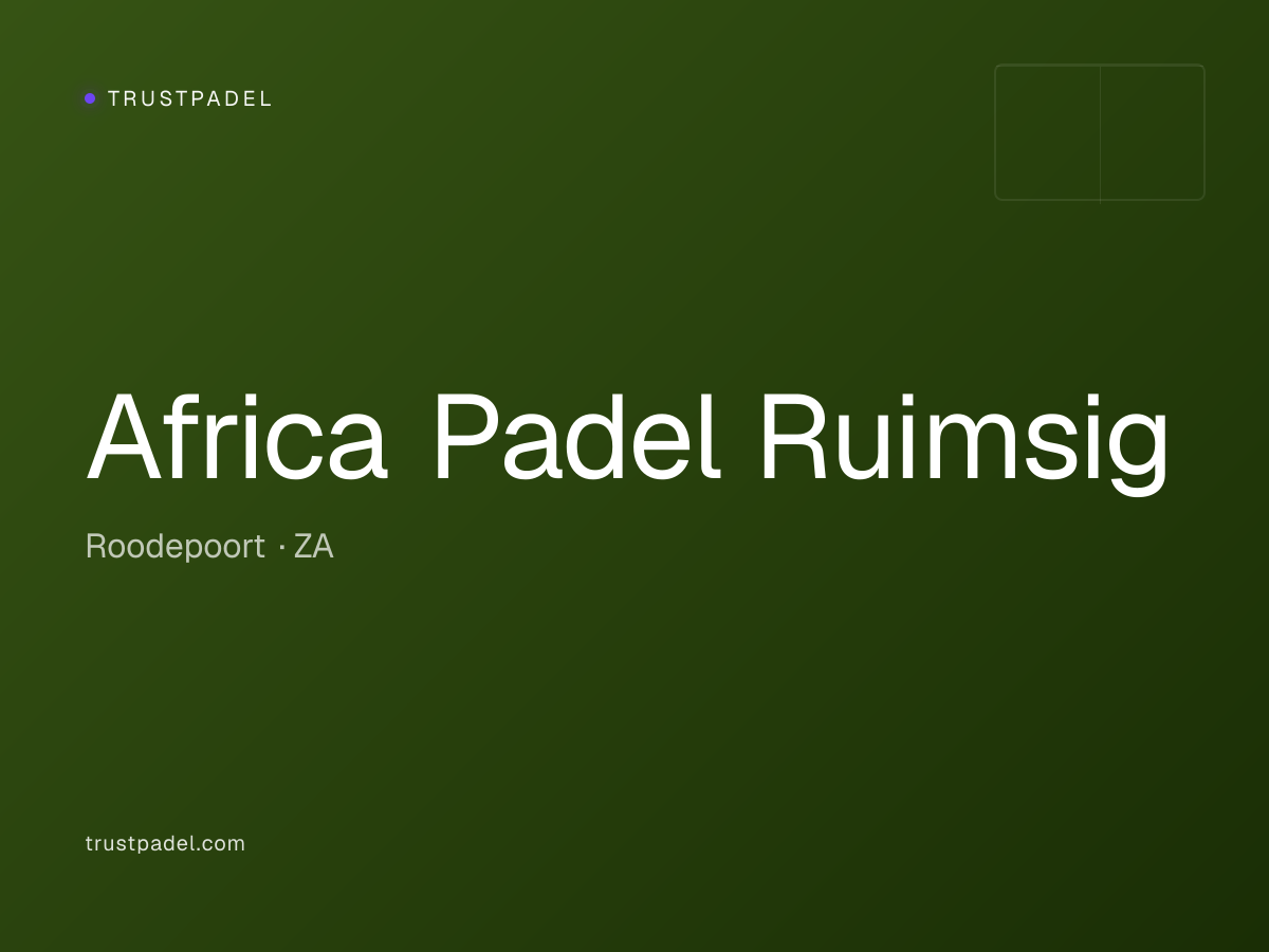 Africa Padel Ruimsig padel club