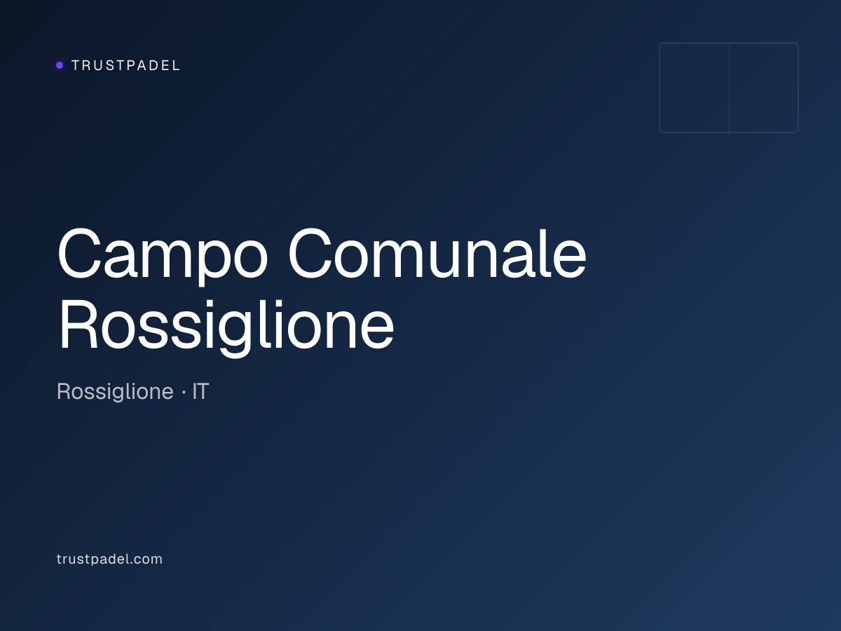 Campo Comunale Rossiglione padel club
