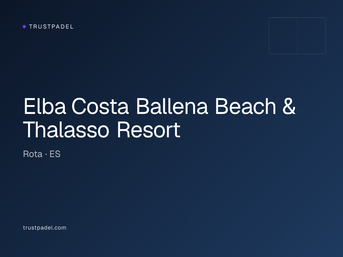 Elba Costa Ballena Beach & Thalasso Resort padel club