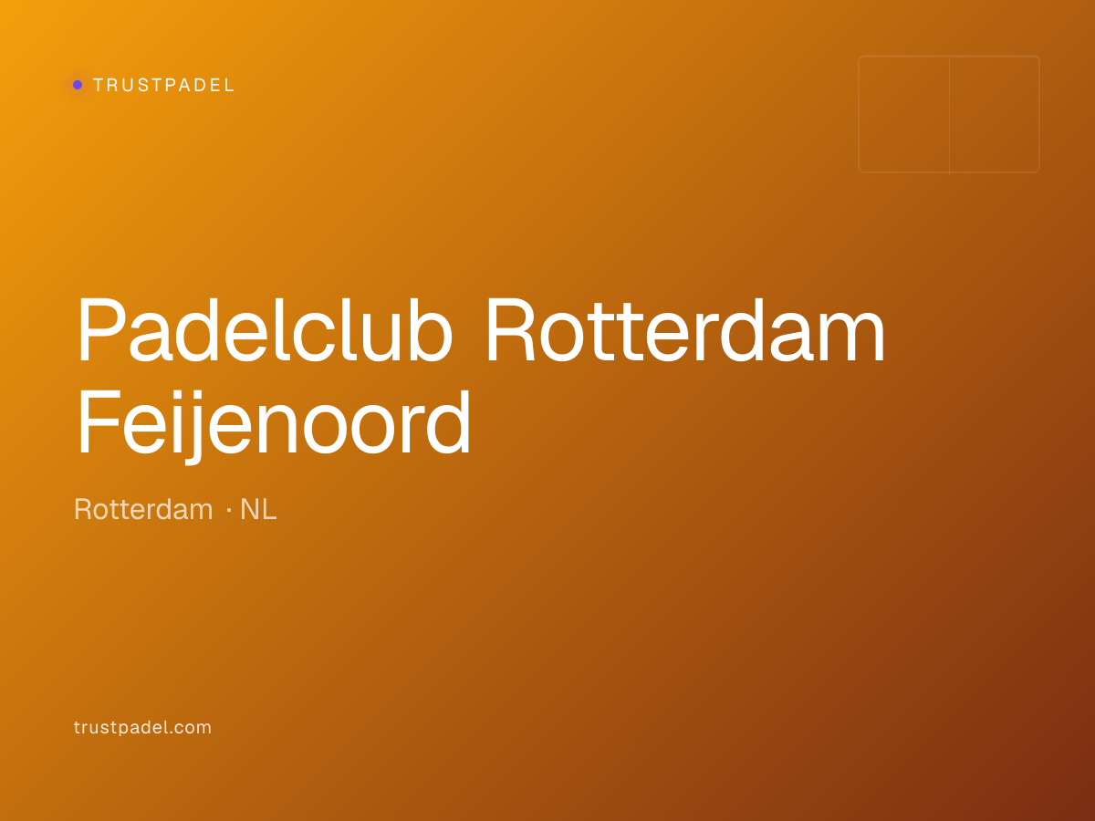 Padelclub Rotterdam Feijenoord padel club