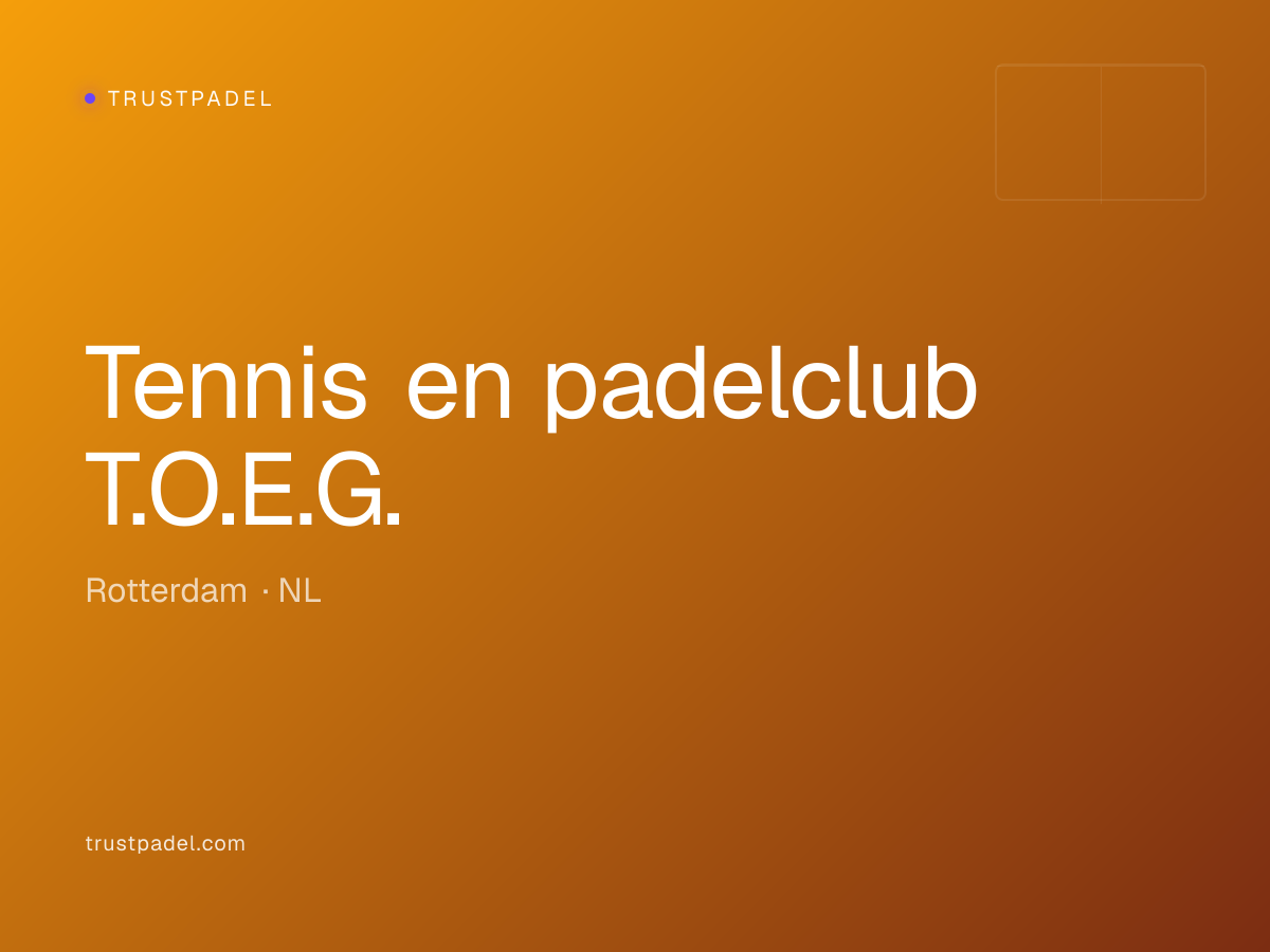 Tennis en padelclub T.O.E.G. padel club