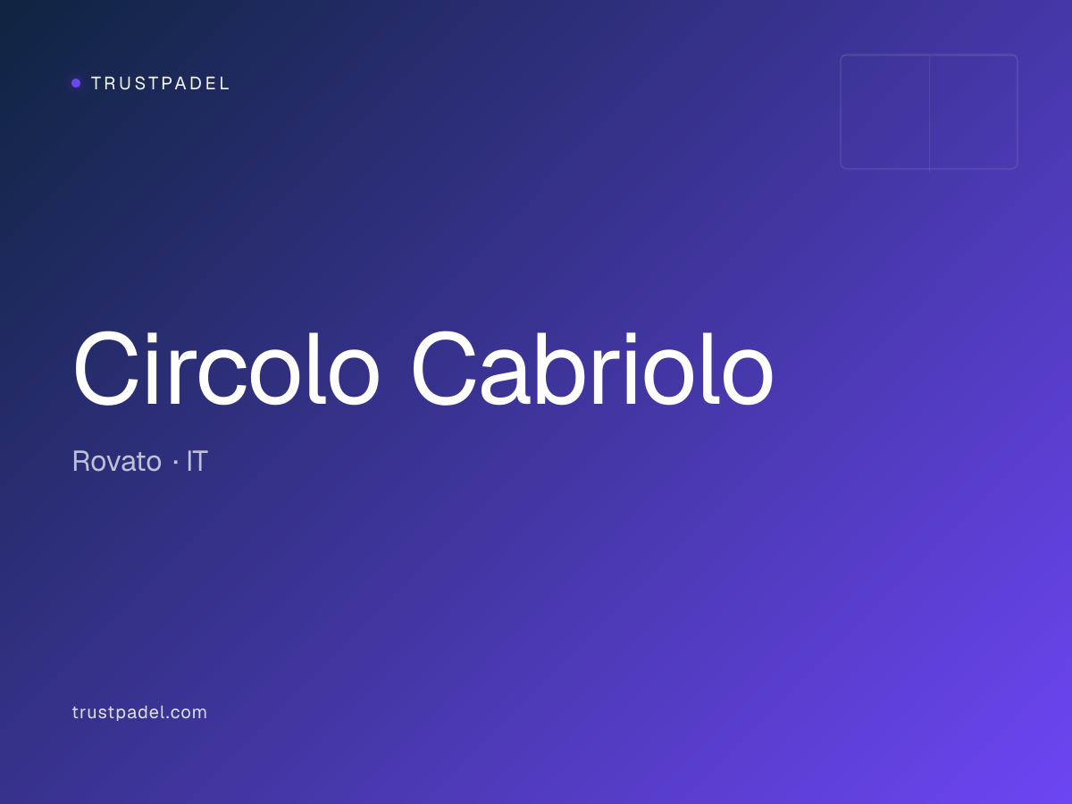 Circolo Cabriolo padel club