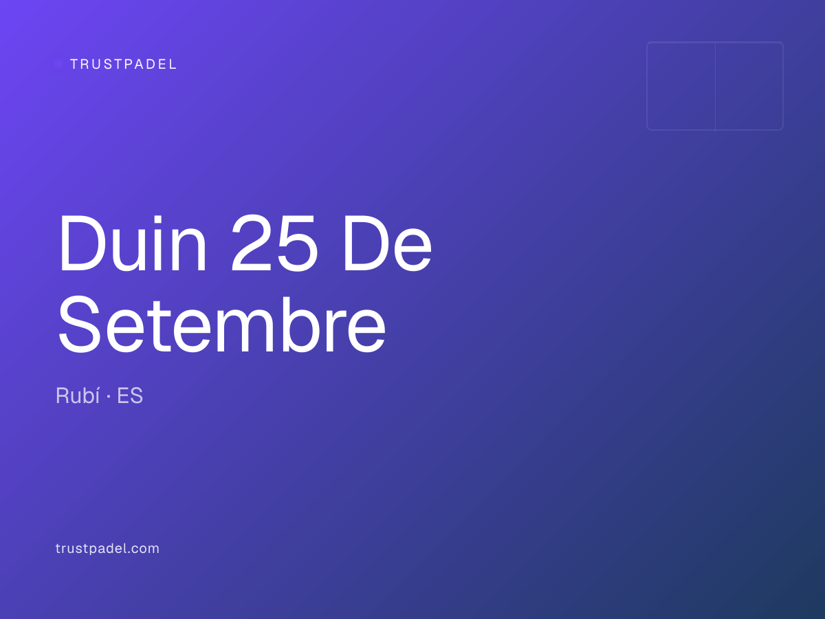 Duin 25 De Setembre padel club