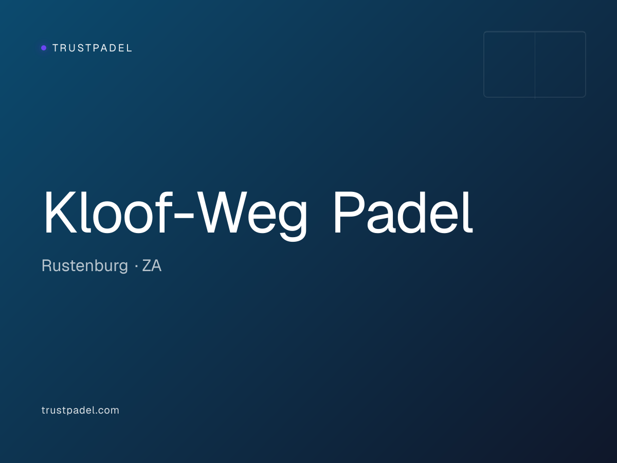 Kloof-Weg Padel padel club