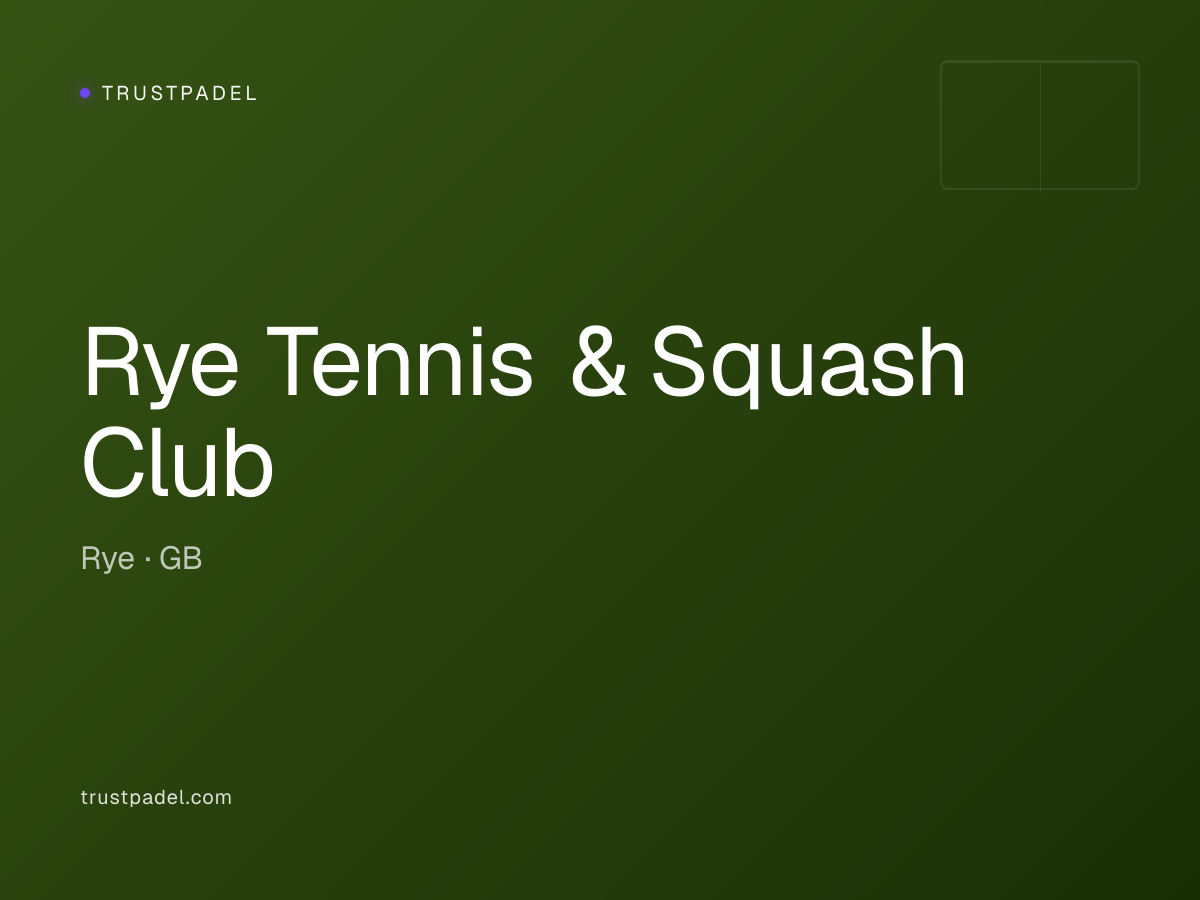 Rye Tennis & Squash Club padel club