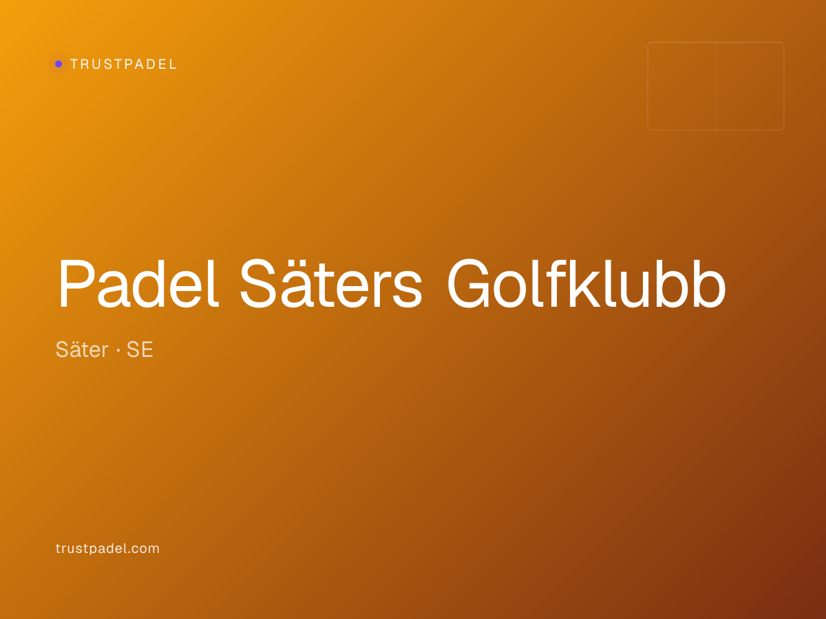 Padel Säters Golfklubb padel club