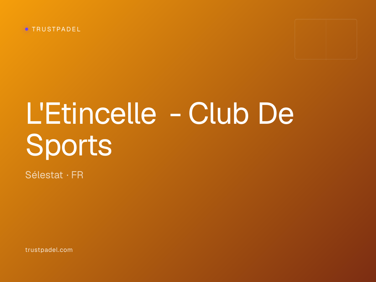 L'Etincelle - Club De Sports padel club