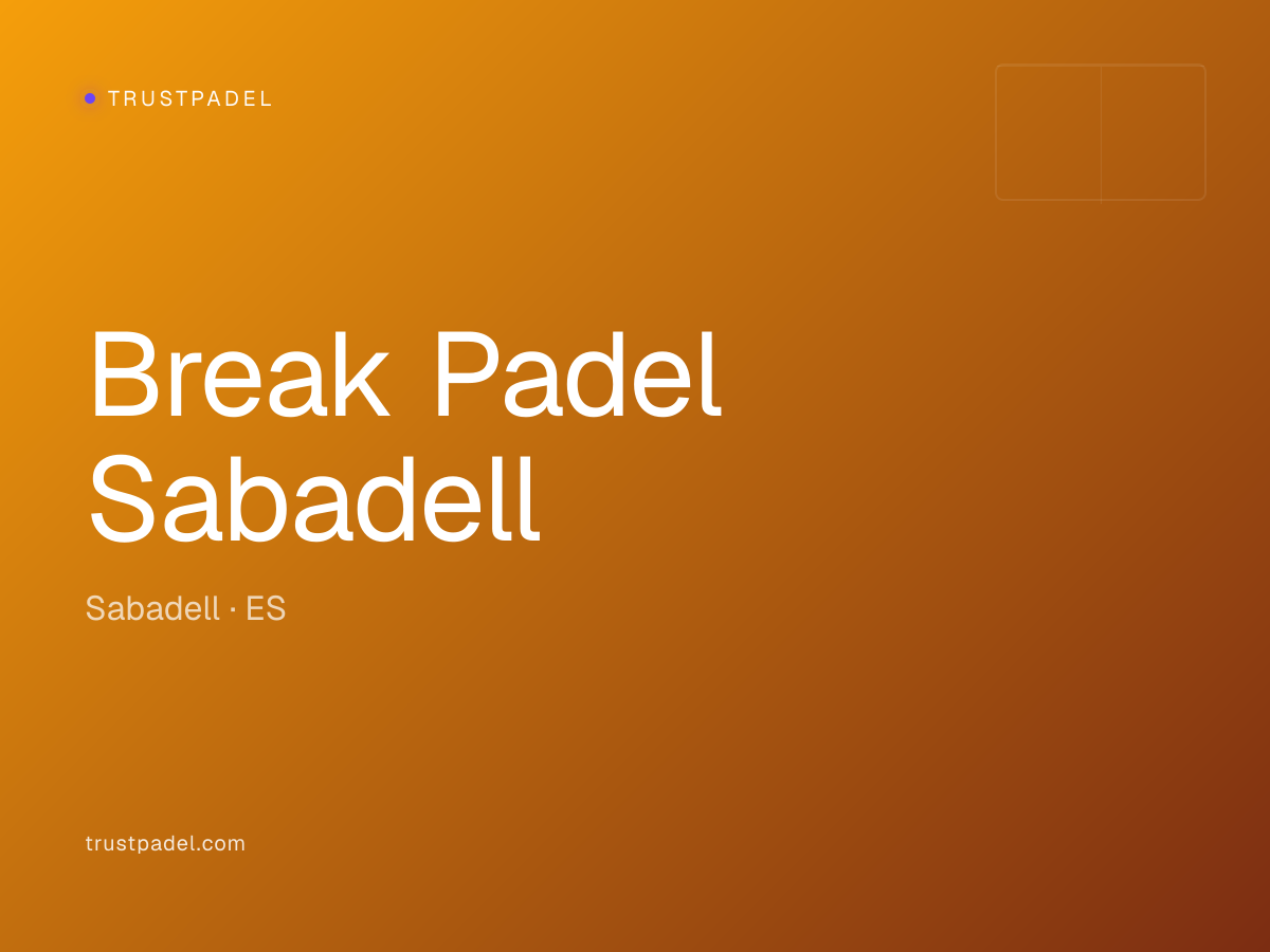 Break Padel Sabadell padel club