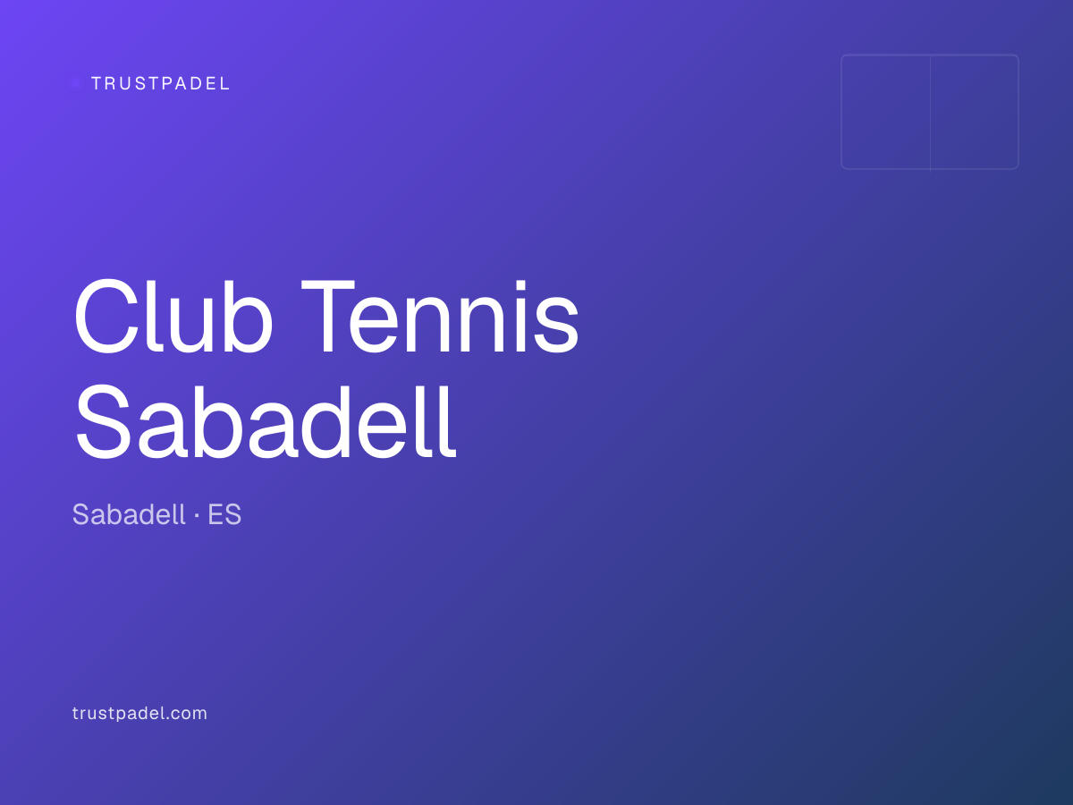 Club Tennis Sabadell padel club