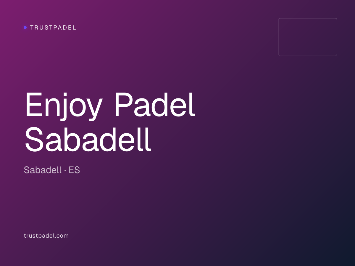 Enjoy Padel Sabadell padel club