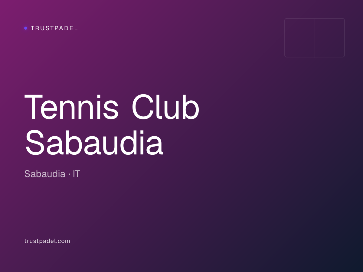 Tennis Club Sabaudia padel club