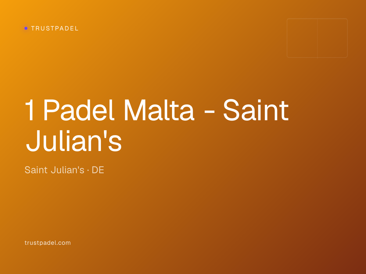 1 Padel Malta - Saint Julian's padel club