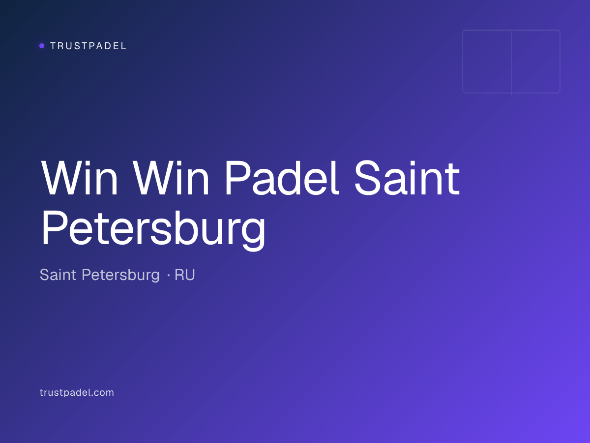 Win Win Padel Saint Petersburg padel club