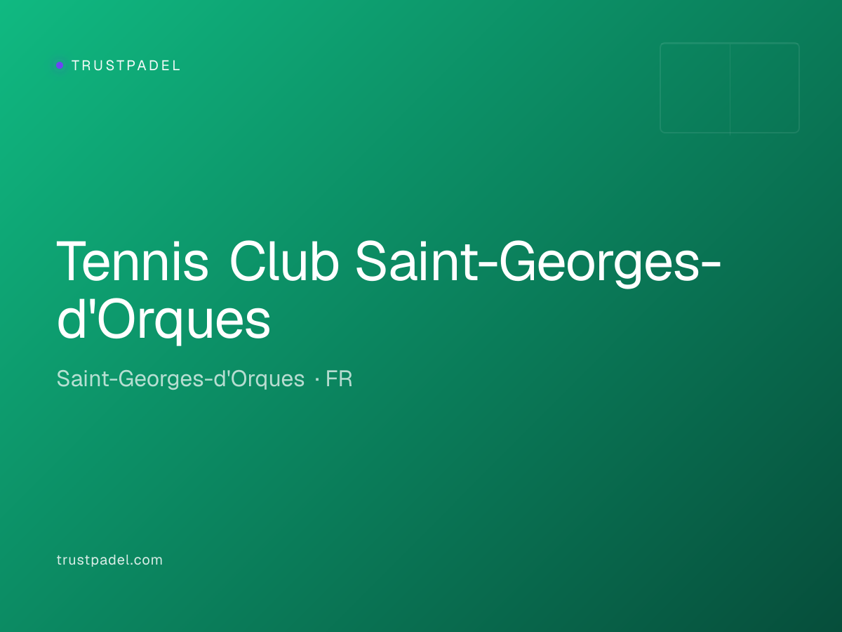 Tennis Club Saint-Georges-d'Orques padel club