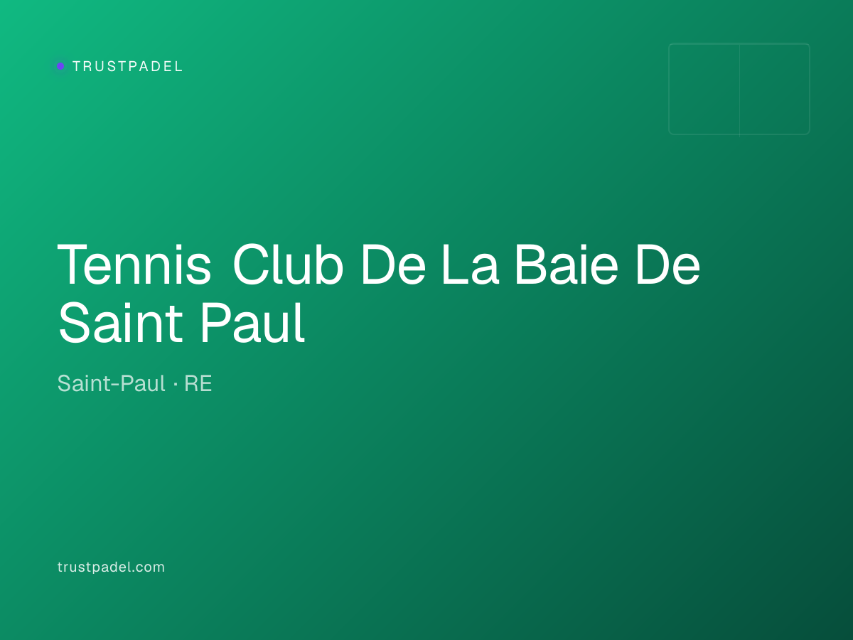 Tennis Club De La Baie De Saint Paul padel club
