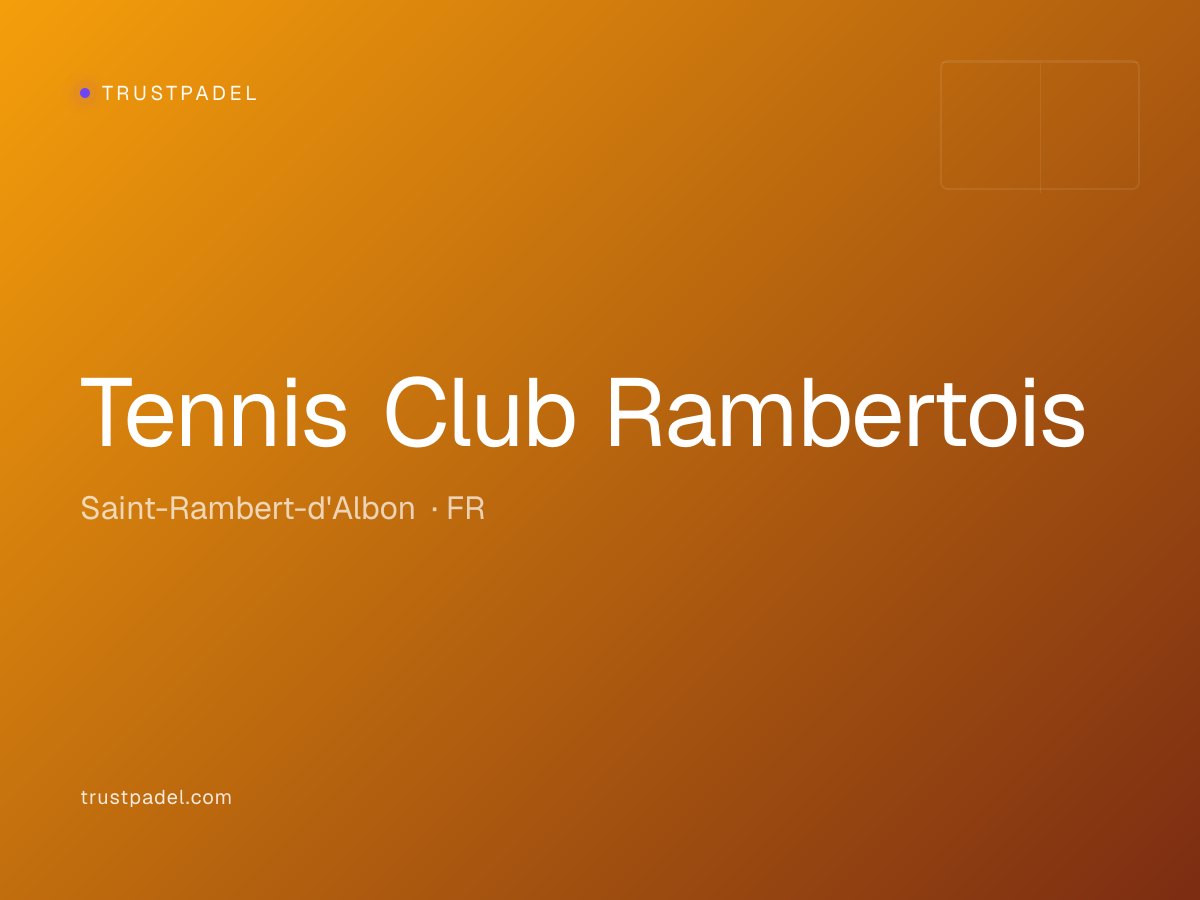 Tennis Club Rambertois padel club