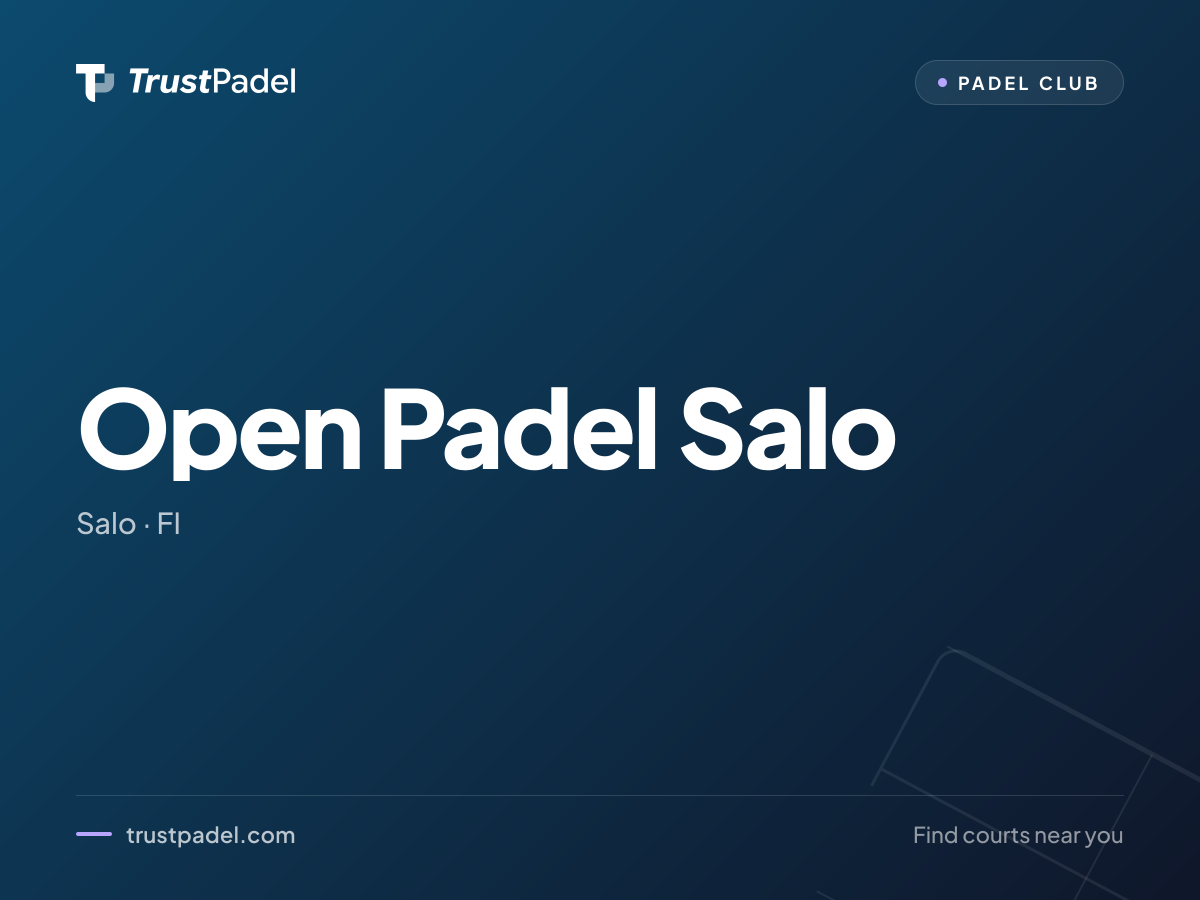 Open Padel Salo padel club