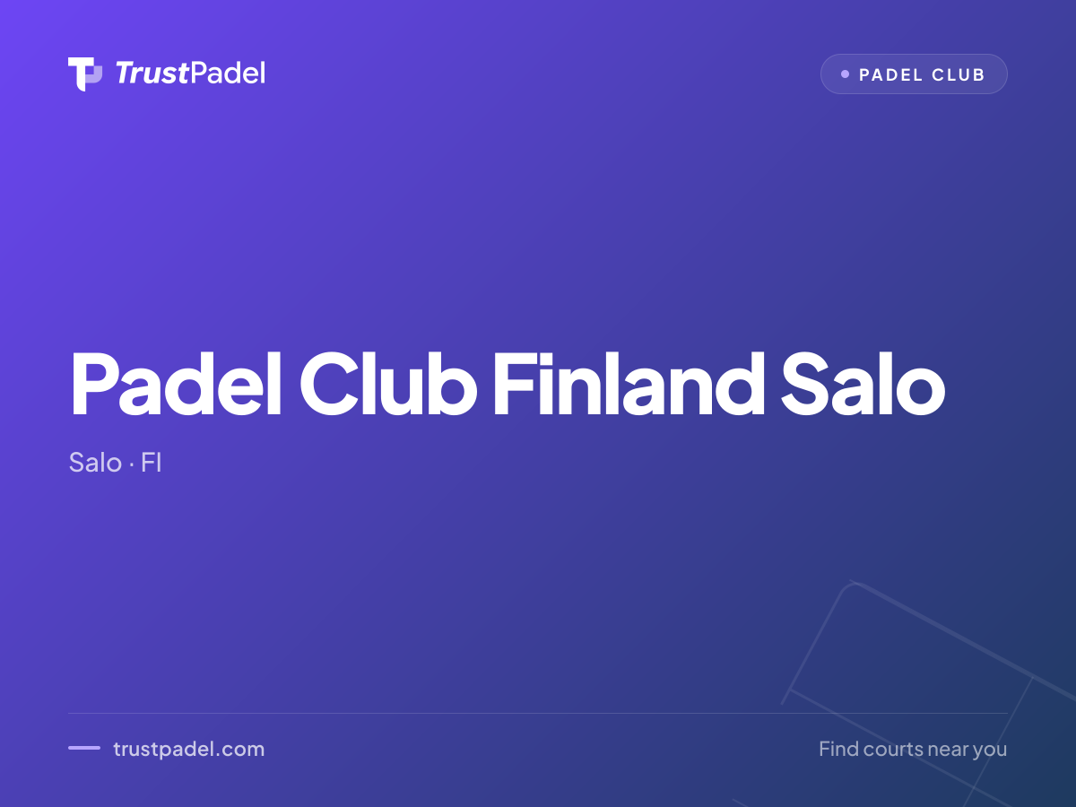 Padel Club Finland Salo padel club