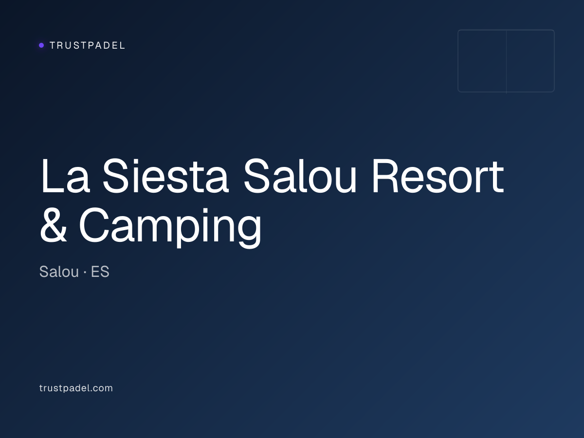 La Siesta Salou Resort & Camping padel club