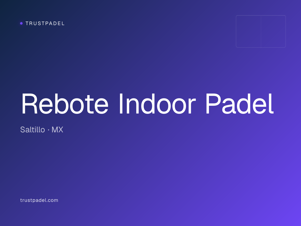Rebote Indoor Padel padel club