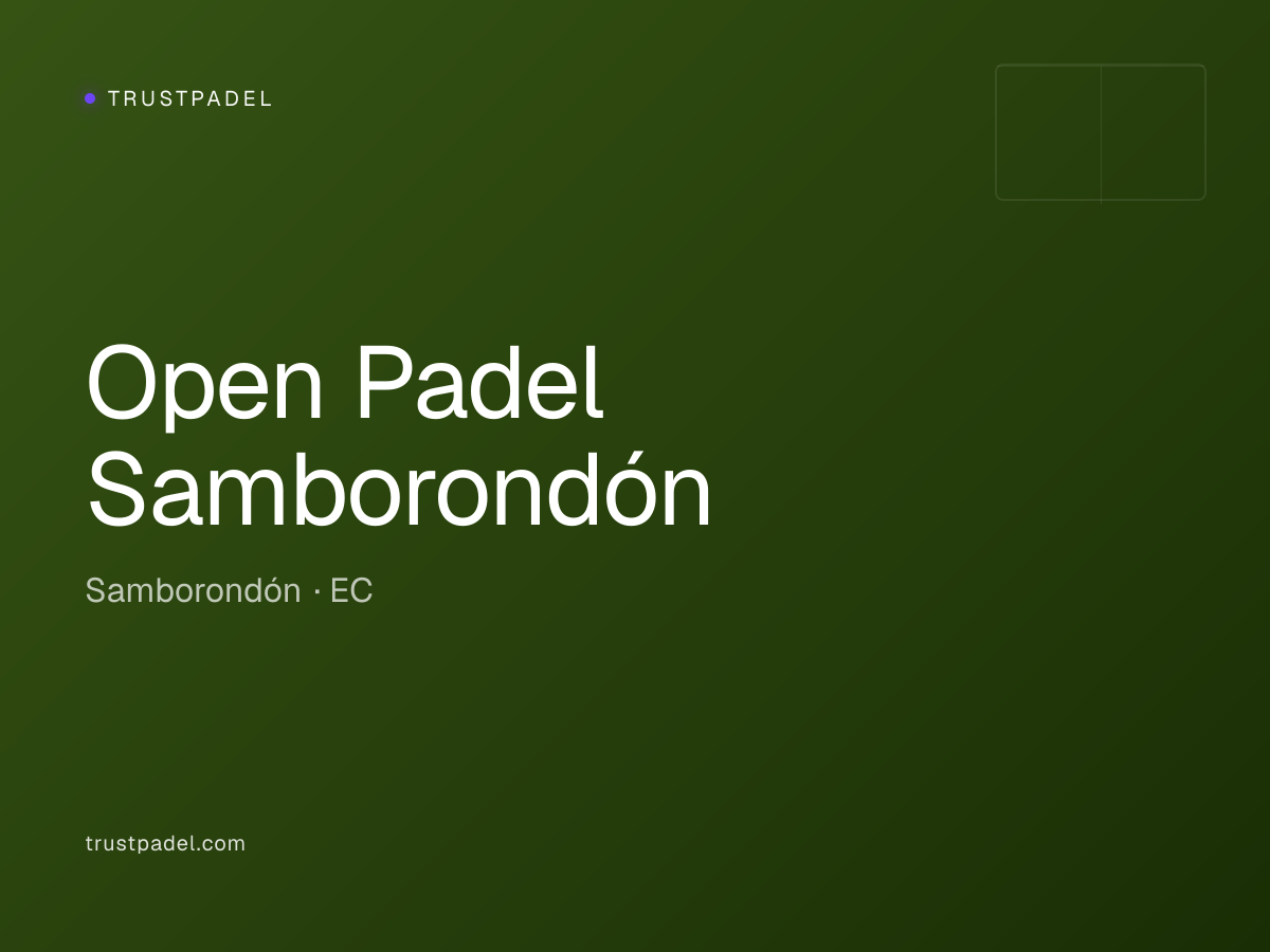 Open Padel Samborondón padel club