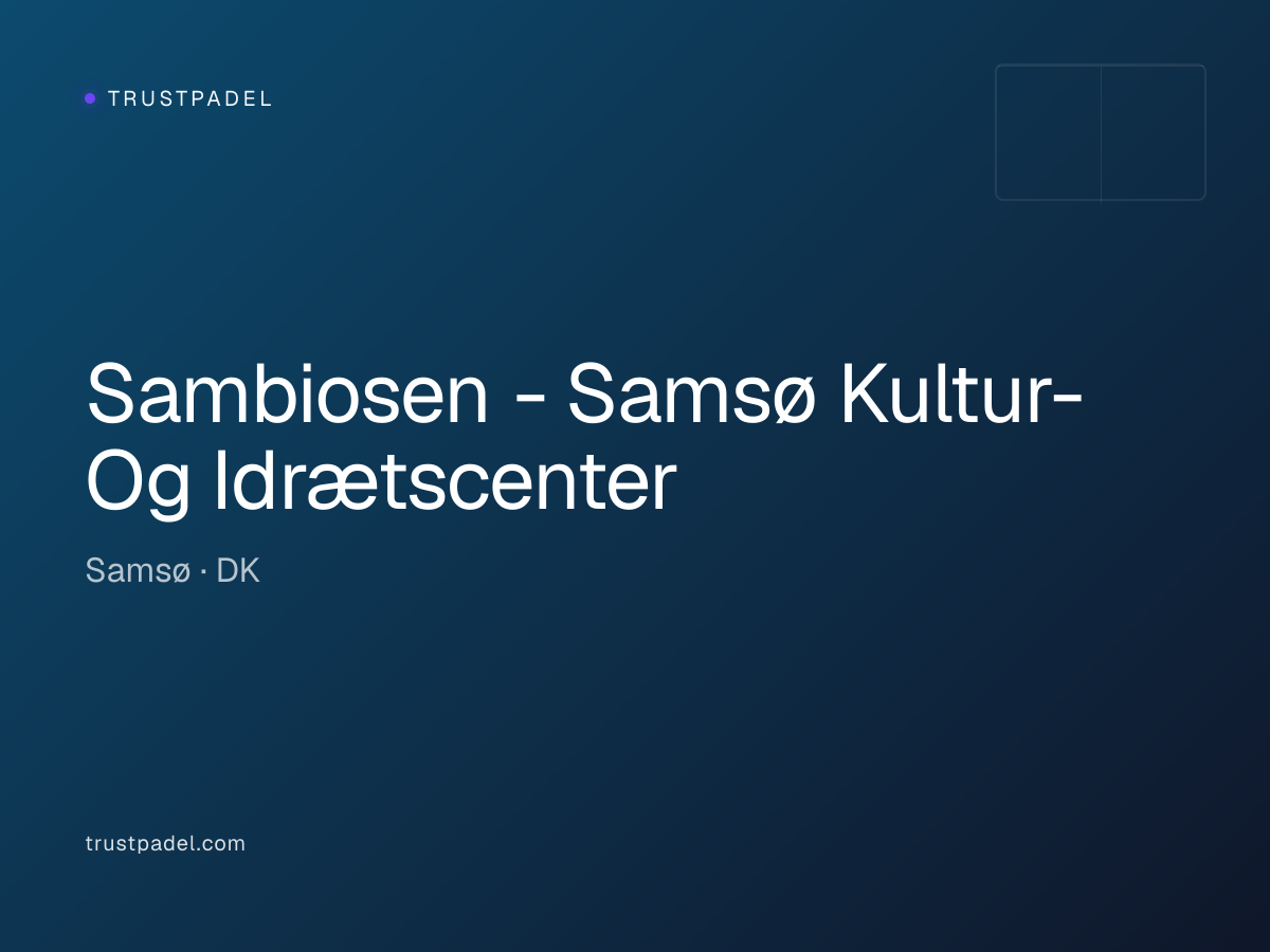 Sambiosen - Samsø Kultur- Og Idrætscenter padel club