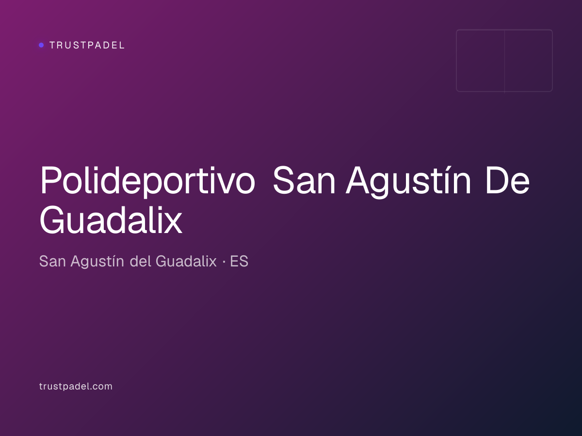Polideportivo San Agustín De Guadalix padel club
