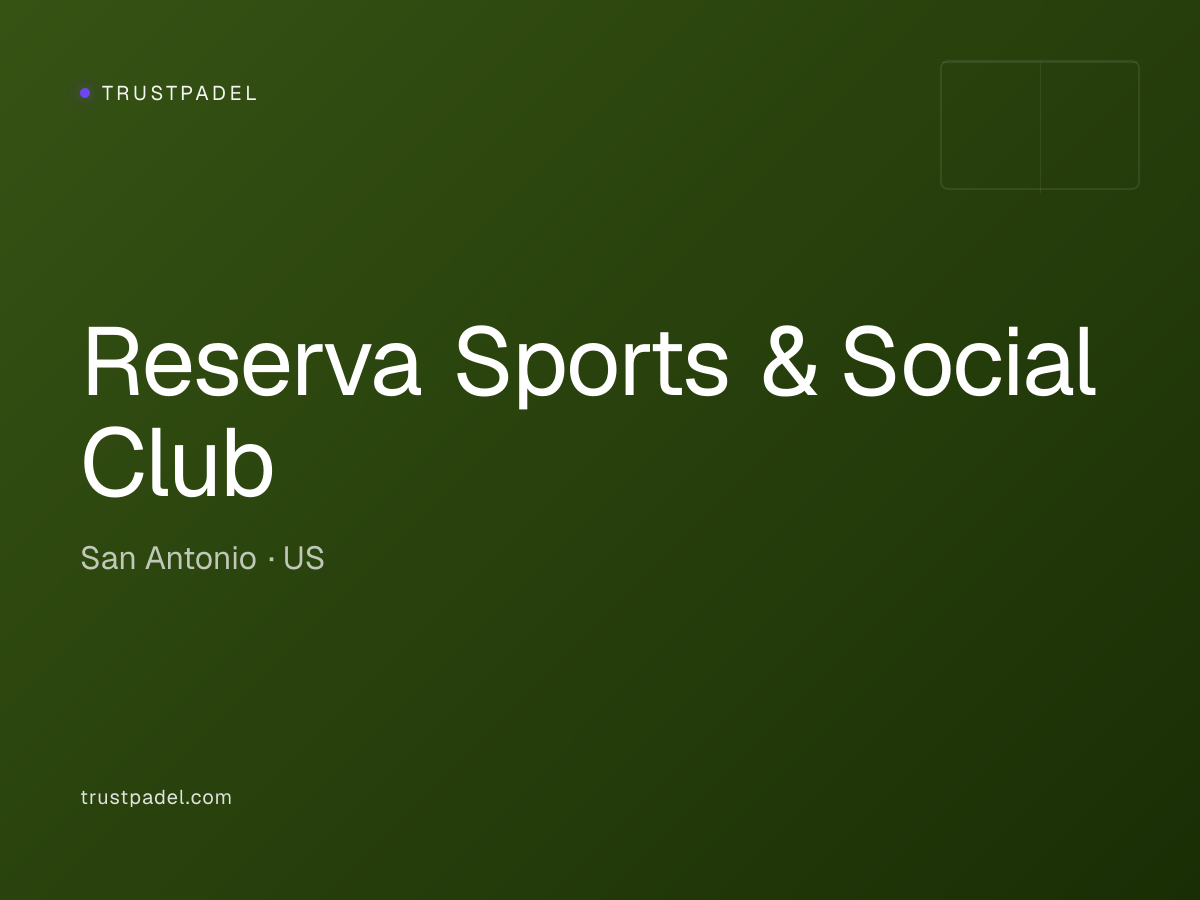 Reserva Sports & Social Club padel club