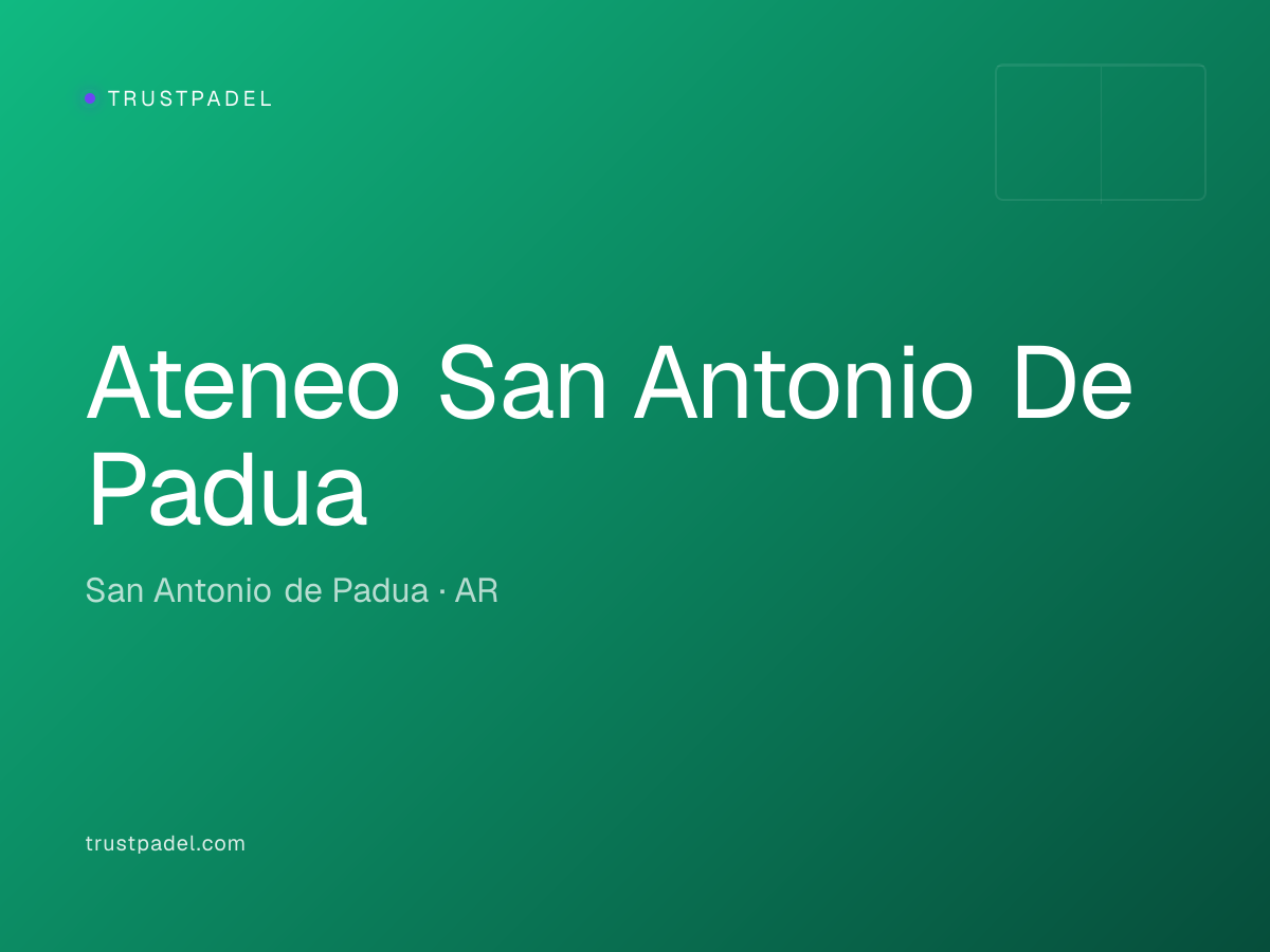 Ateneo San Antonio De Padua padel club