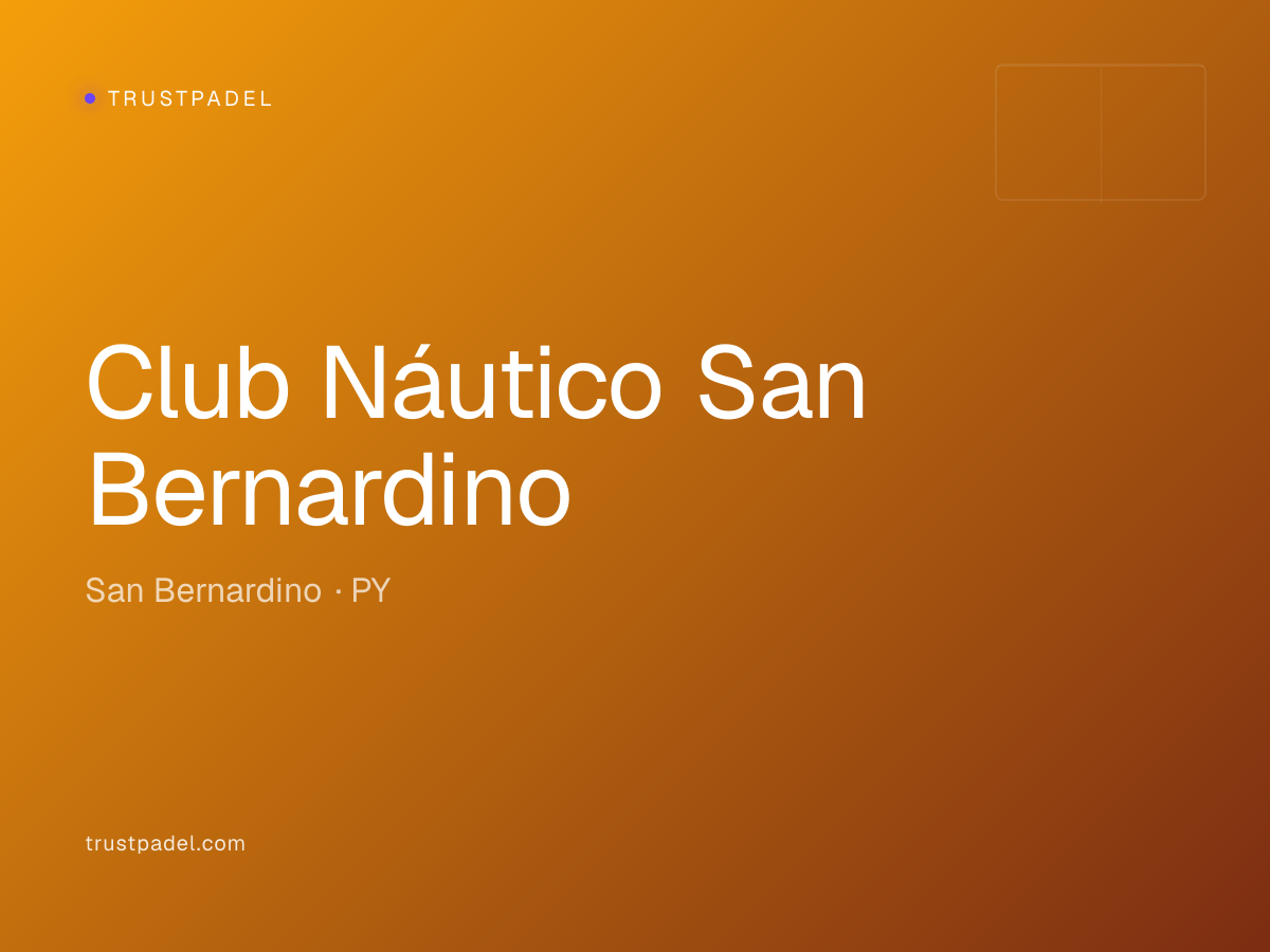 Club Náutico San Bernardino padel club