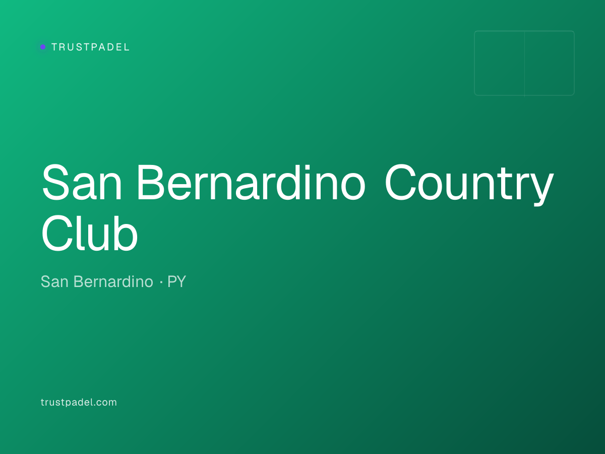 San Bernardino Country Club padel club
