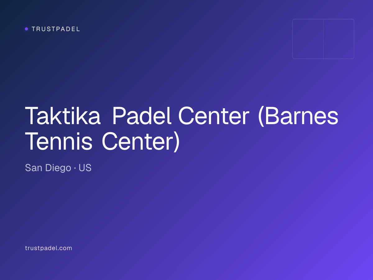 Taktika Padel Center (Barnes Tennis Center) padel club