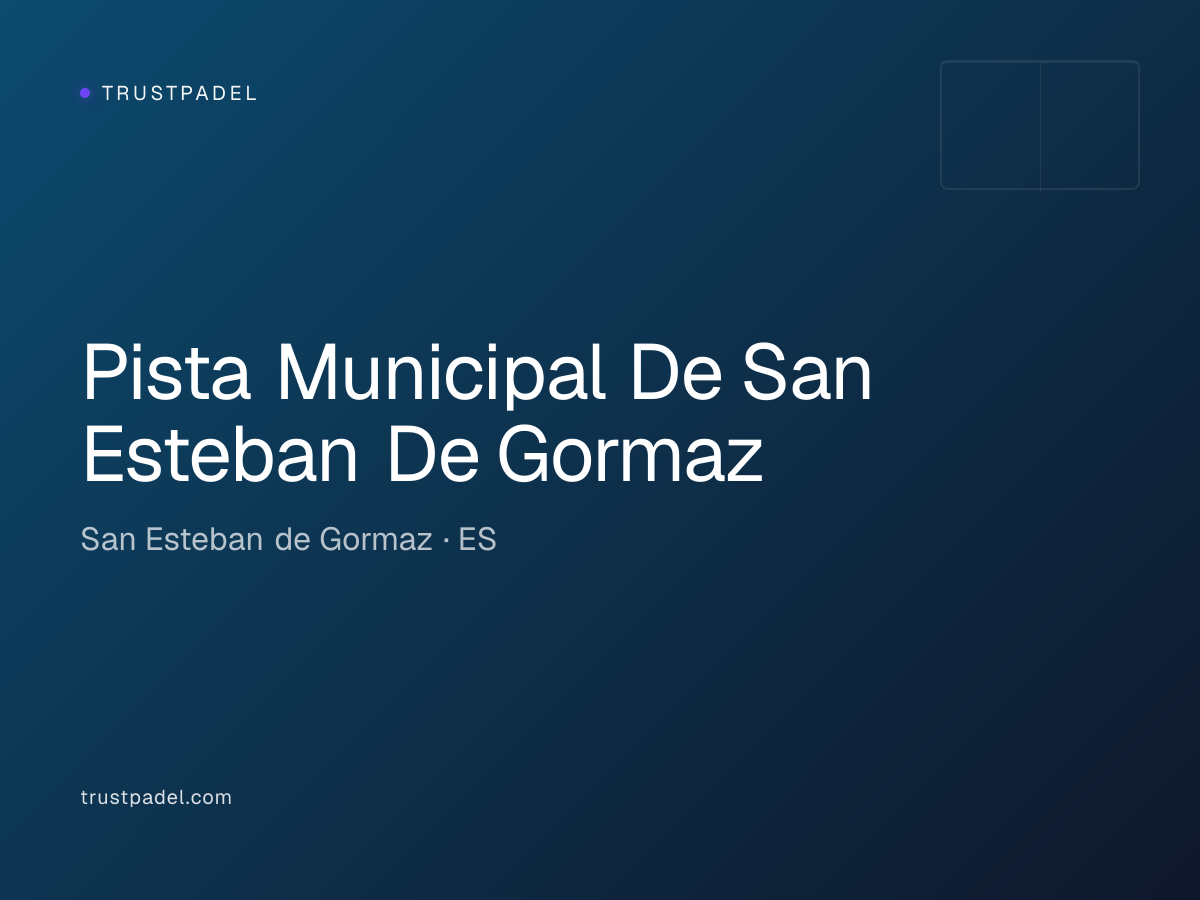Pista Municipal De San Esteban De Gormaz padel club