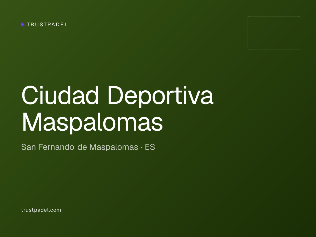 Ciudad Deportiva Maspalomas padel club