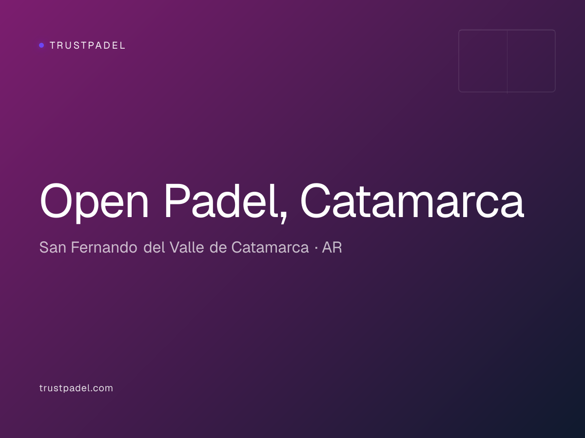 Open Padel, Catamarca padel club
