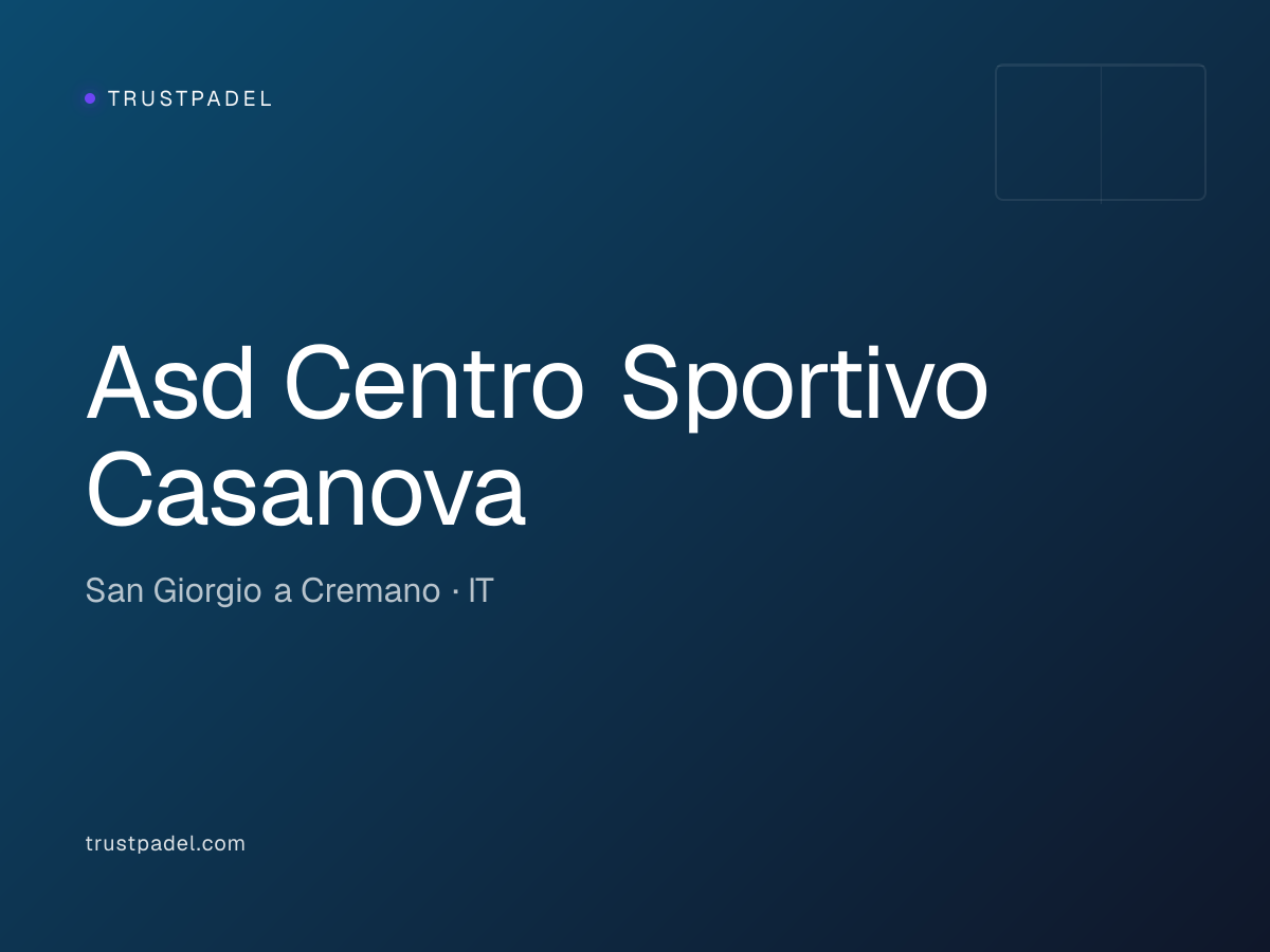 Asd Centro Sportivo Casanova padel club