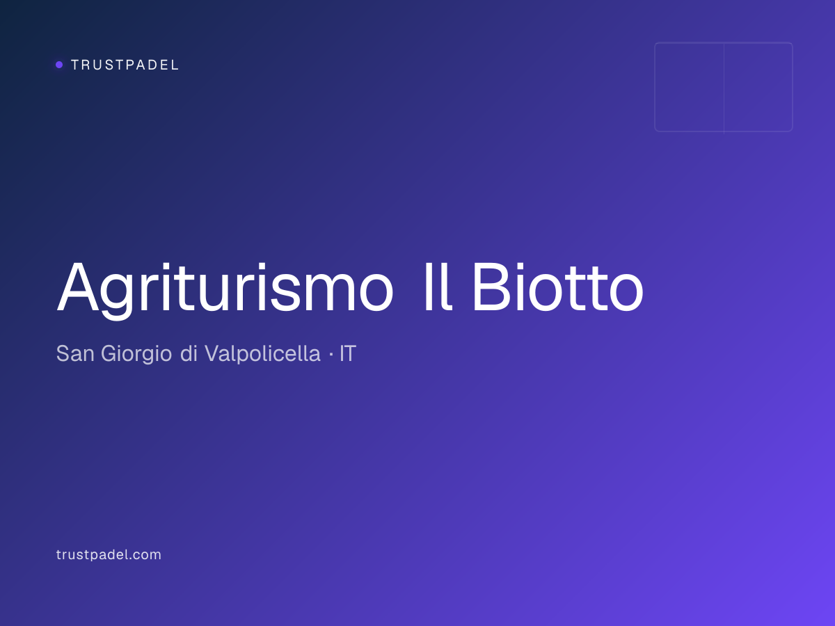 Agriturismo Il Biotto padel club