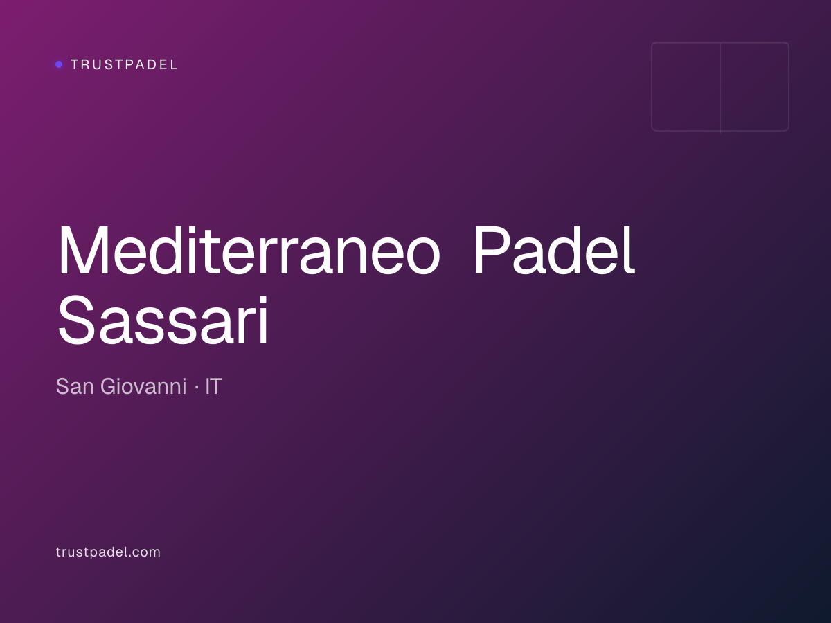 Mediterraneo Padel Sassari padel club