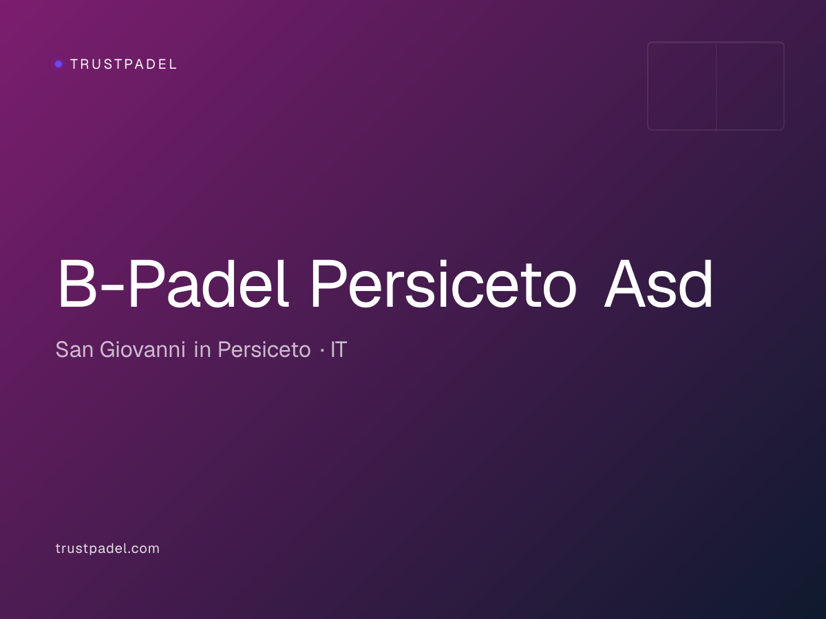 B-Padel Persiceto Asd padel club
