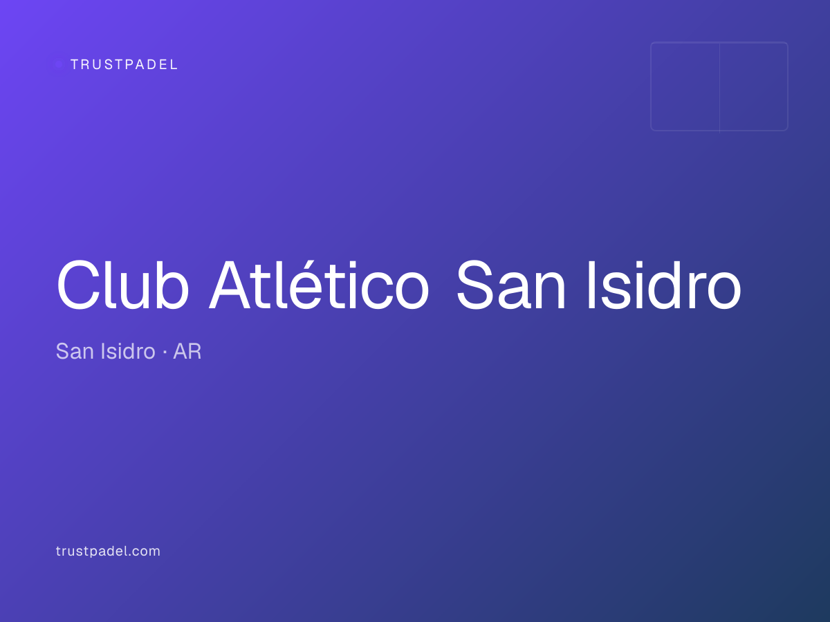 Club Atlético San Isidro padel club