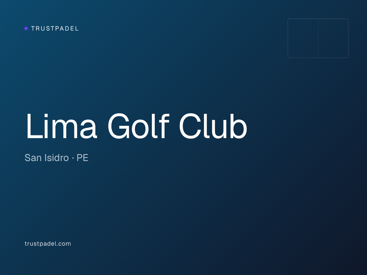 Lima Golf Club padel club
